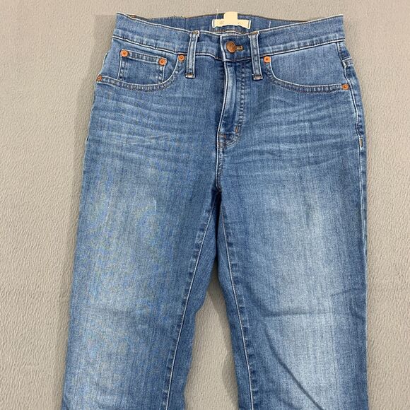 Madewell Jeans Womens Size 28 Cali Demi Bootcut Stretch Distressed Inseam 26" - Picture 2 of 15